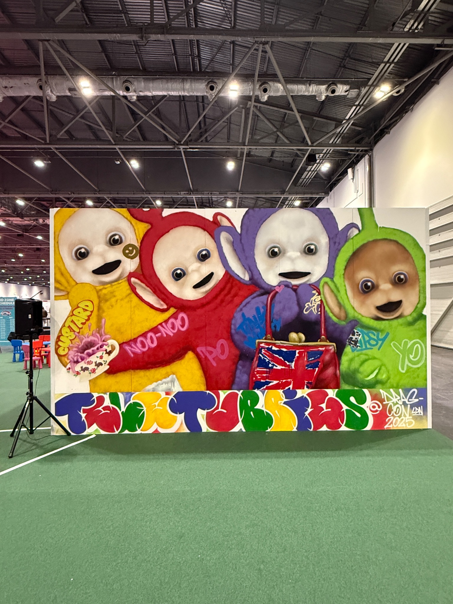 Large colourful SlapUp at an event